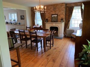 Homestead Community Dining room  at The Homestead Guesthouse in Saugerties