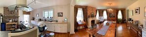 Kitchen to dining area Pano Picture  at The Homestead Guesthouse in Saugerties