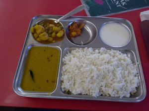 Veg thali at Ram Sewak Restaurant in Bodhgaya