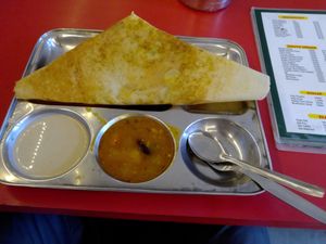 Masala dosa at Ram Sewak Restaurant in Bodhgaya