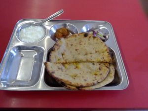 Aloo paratha at Ram Sewak Restaurant in Bodhgaya