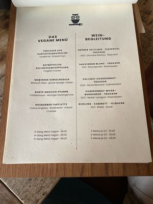 Vegane Karte   at Restaurant WALDWERK Northeim in Northeim