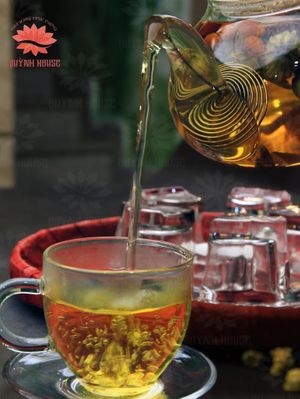 A cup of tea is a cup of peace.  at Quynh House Vegetarian Dining in Ho Chi Minh City