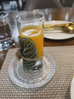 Free juice   at Quynh House Vegetarian Dining in Ho Chi Minh City