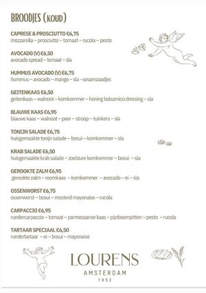 Menu June 2023  at Lourens in Amsterdam