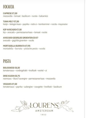 Menu June 2023  at Lourens in Amsterdam