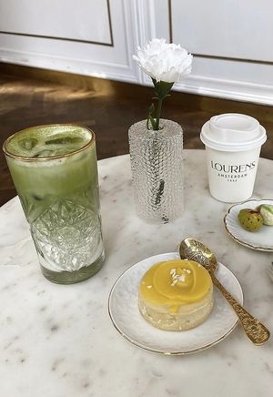 Vegan lemon/coconut pie  at Lourens in Amsterdam