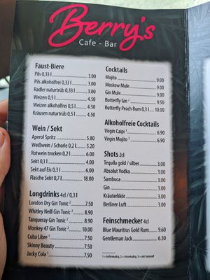 Drinks at Berry's in Darmstadt