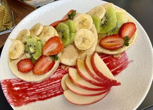 Vegan pancakes  at Panier Coffee & Brunch in Tenerife