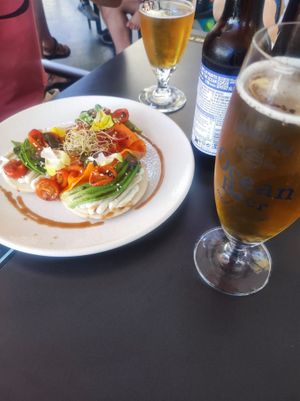 Happy ocean pancakes at Panier Coffee & Brunch in Tenerife