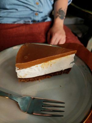 Biscoff cheesecake. at Full Soul Vegan in Stockholm