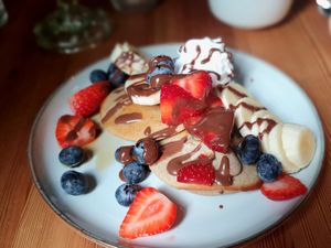 American pancakes at Full Soul Vegan in Stockholm