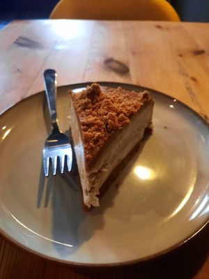 Biscoff cake, totally decadent. at Full Soul Vegan in Stockholm