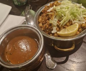 Chana biryani and madras sauce at Taste of Asia in Newport