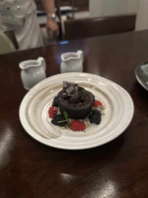 Chocolate cake with raspberries   at Gyuto in Hamala