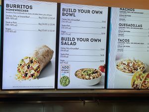 Menu  at Moe's Southwest Grill in Dallas