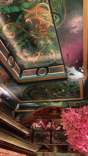 Asian style ceiling at The Ivy Asia in Brighton