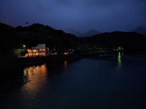 View of the restaurant from the bridge at SanPotei in Yakushima