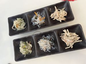 Included small appetizer  at Naoshima Yokocho in Naoshima