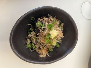 Boiled eggplant  at Naoshima Yokocho in Naoshima