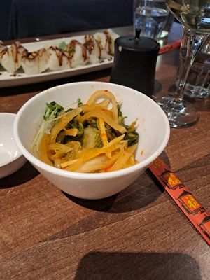 Vegan kimchi at Issa Sushi in Worthing