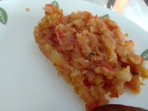 Aloo chokha at Hari Om International Cafe in Bodhgaya