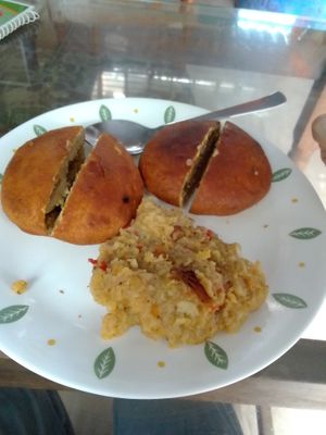Litti chokha at Hari Om International Cafe in Bodhgaya