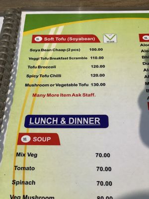 None of these were available   at Hari Om International Cafe in Bodhgaya