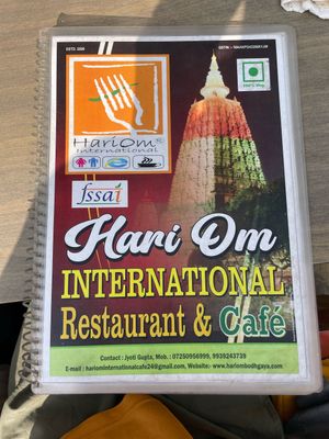 Says 100% veg, but has a whole section on chicken  at Hari Om International Cafe in Bodhgaya