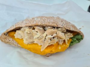 Vegan chicken chees Sandwich at BUD - Upper Crust in Budapest
