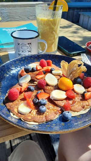 Banana pancakes at Beach Club Natural High in Ouddorp