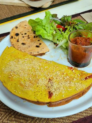 Vegan omelet - really enjoyed it! at Soulscape Café in Koh Phangan