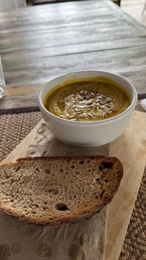 Sweet potato soup   at Soulscape Café in Koh Phangan