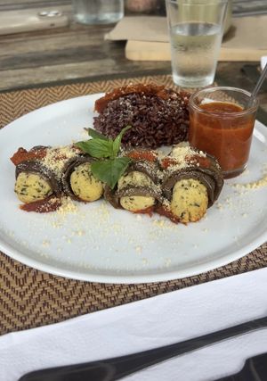 Eggplant rolls   at Soulscape Café in Koh Phangan