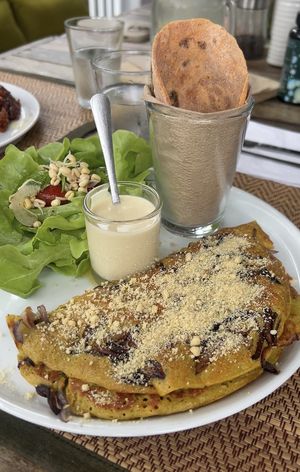 Mushroom omelette   at Soulscape Café in Koh Phangan