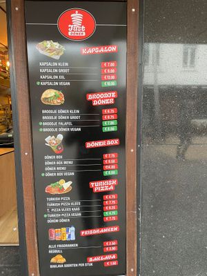 Menu at Just Döner in Zandvoort