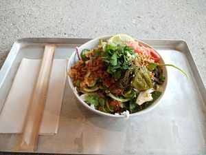 No chorizo bowl at JIGI Poke in Berlin