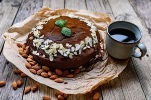 Vegan chocolate cake at Avocado  in Srem