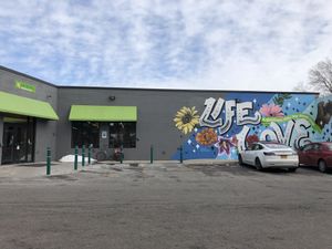 View from the parking lot    at Abundance Cooperative Market in Rochester