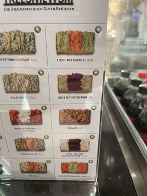  Vegan sandwich options, some are only available for pre-order at VIE - Trzesniewski - T2 in Vienna