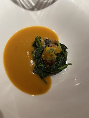 Cremoso de Tubérculos Asados  at Corral de la Moreria in Madrid