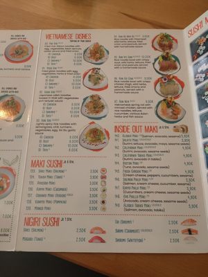 Menu at Emmy Asian Kitchen in Munich