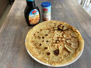 Pancake, also vegan at N-Joy in Kos