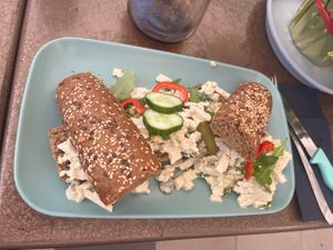 Eggsalad sandwich  at N-Joy in Kos