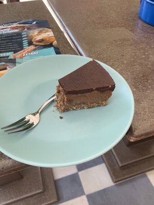 Vegan salted caramel cake   at N-Joy in Kos