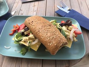 Vegan broodje gezond  at N-Joy in Kos