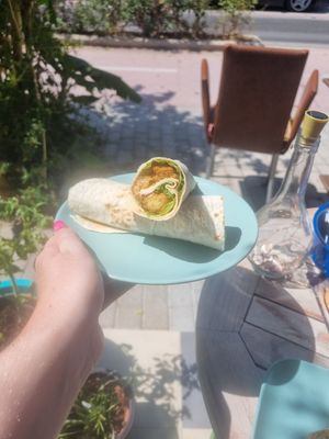 Chickpea wrap at N-Joy in Kos