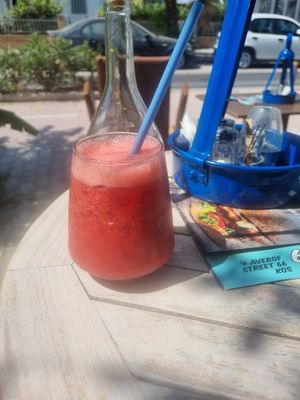 Watermelon juice at N-Joy in Kos