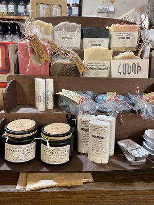 Natural, soy based soaps, candles, and cosmeticss  at Champordi Tnak - Travelers hut in Dilijan