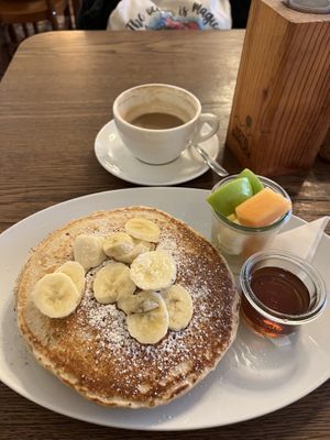 Oat pancakes with banana and syrup   at Hotel Seeblick in Leipzig